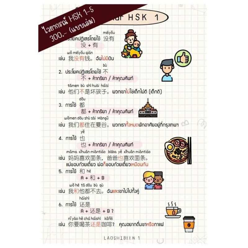 #หนังสือไวยากรณ์HSK #ตักรอบ1600น #HSK15 #ไวยากรณ์จีน #หนังสือไวยากรณ์
