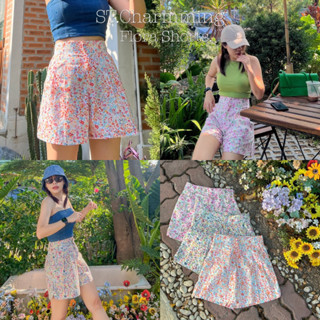 ST.Charmming 💐 Flora Short 🪸 กางเกงขาสั้นเอวสูงลายดอกรับ summer 🌤️