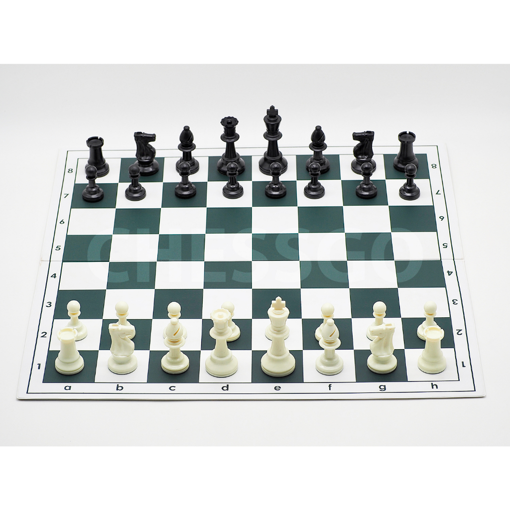 (TepLegacy) ชุดหมากรุกสากลมาตรฐาน (กระดานPUพับ) Standard Chess Set
