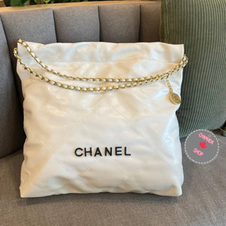 CHANEL 22 LEATHER HANDBAG🤍🤍พรีเมี่ยมกิ๊ฟแท้💯