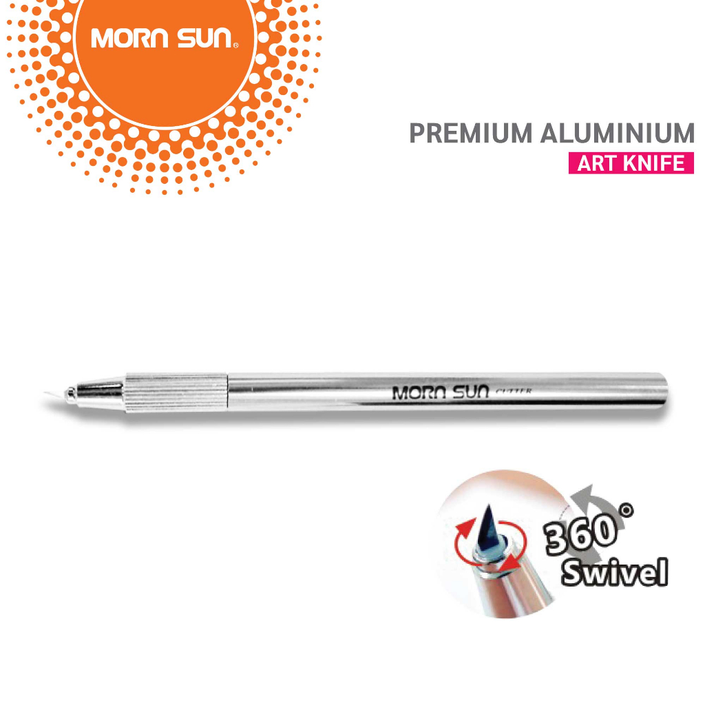 คัตเตอร์ปากกา MORN SUN Swivel Knife #11722 // อะหลั่ยใบมีดหัวหมุน 360 ํ