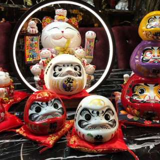 ดารุมะ "สูง 9.5cm" Daruma ตุ๊กตามงคลขอพรให้สมหวัง โชคดี ค้าขาย เฮงเฮง ร่ำรวย กระปุกออมสินนำโชค แม่ค้า ออนไลน์