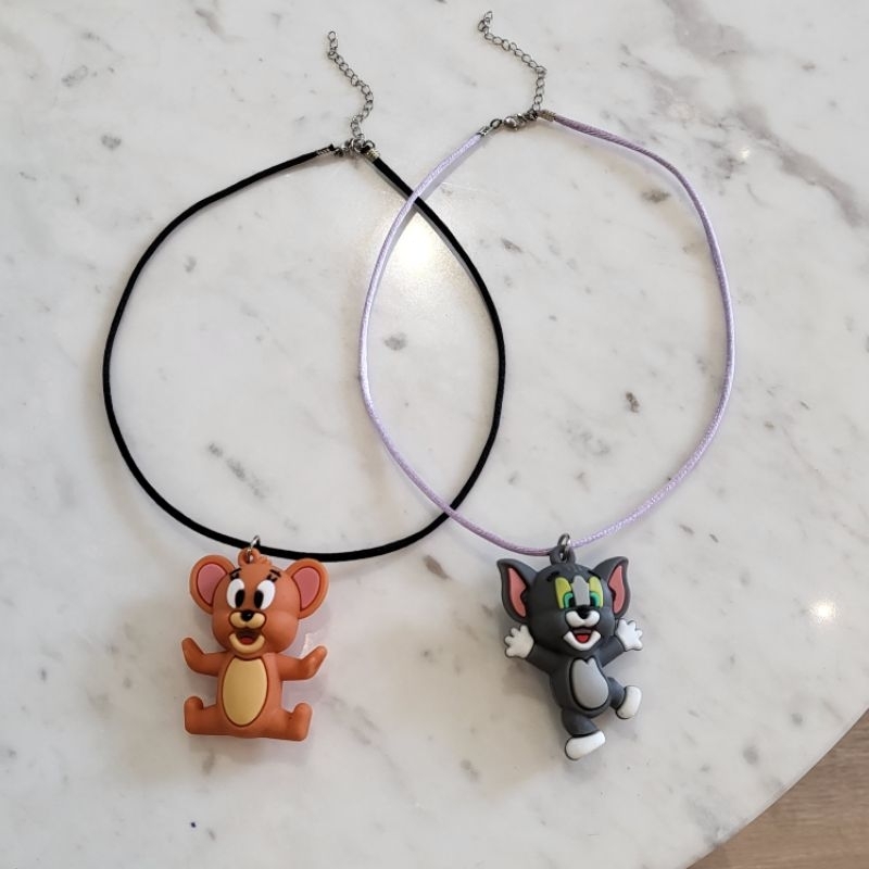 Tom&Jerry necklace สร้อยคอ จี้  Tom & Jerry freesize