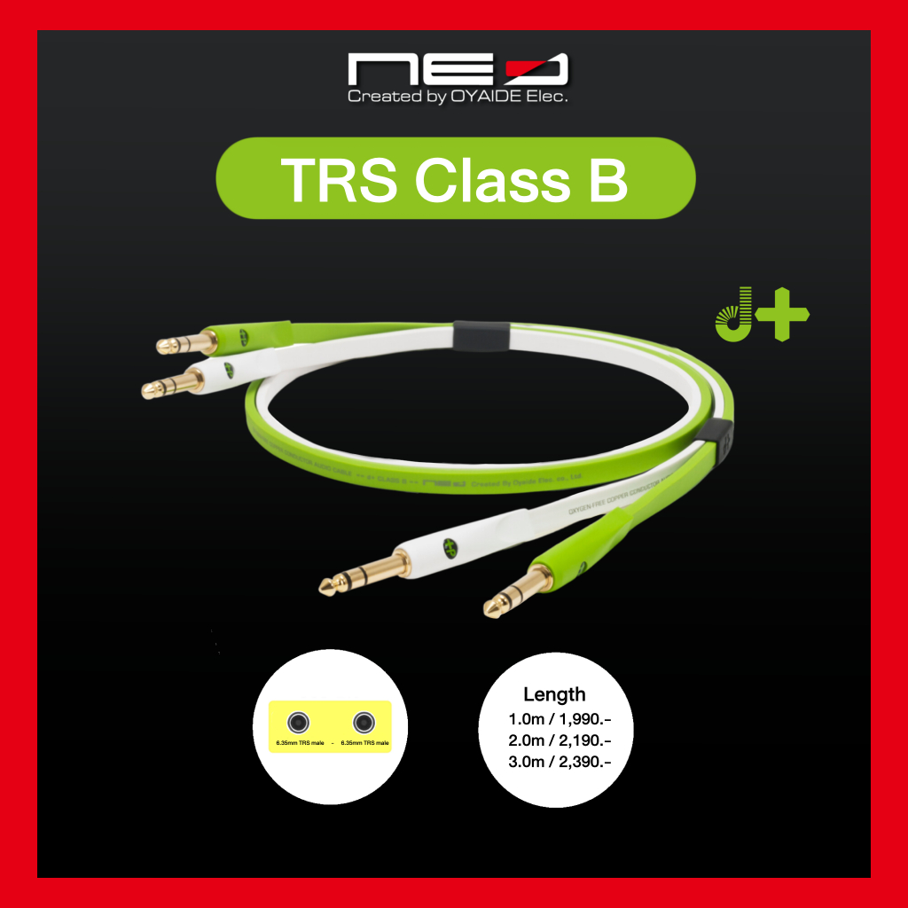 NEO (Created by OYAIDE Elec.) d+ TRS Class B : Professional TRS male - TRS male audio cable