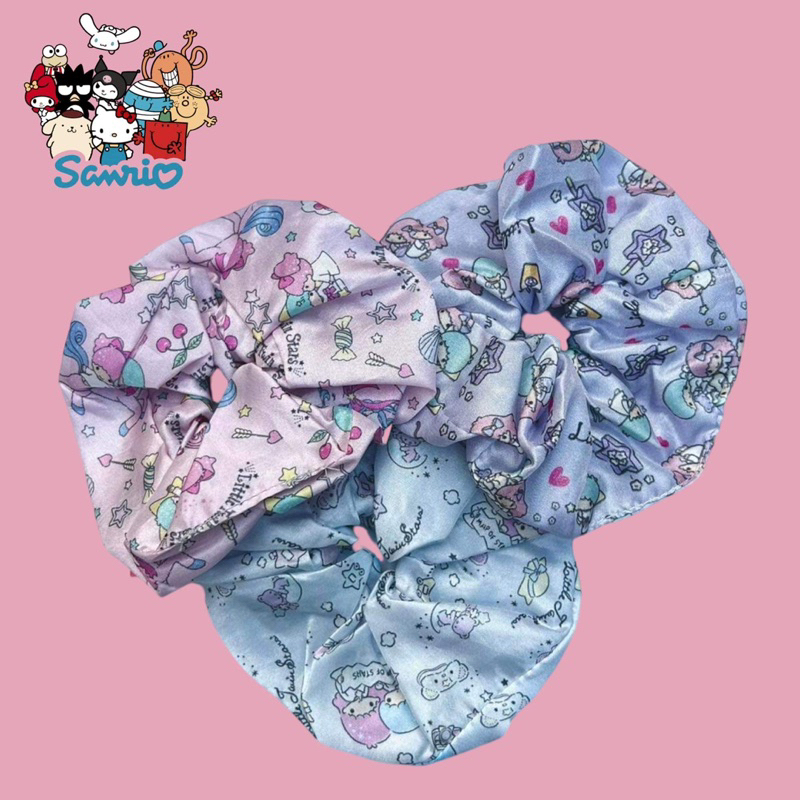 พร้อมส่ง ยางรัดผมโดนัท ลายการ์ตูน SANRIO ลิขสิทธิ์แท้ 100%แบบผ้าสุดน่ารักสไตล์เกาหลี ฮิตมากในตอนนี้