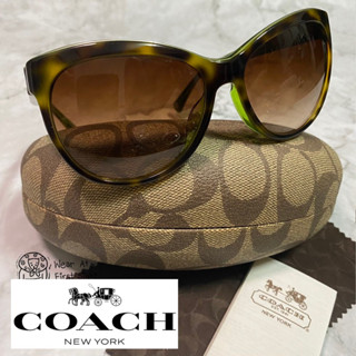 แว่นกันแดด COACH รุ่น Samantha  :: สีกระ น้ำตาล HC8055F ( L536 Samantha ) - 5117/13 ( Tortoise Green ) ของแท้100%