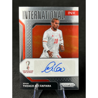 การ์ดฟุตบอล Panini Prizm World Cup Qatar 2022, Thiago Alcantara Spain, Autograph.