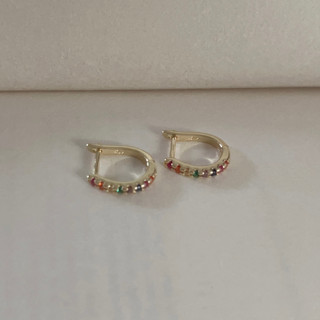 248-littlegirt gifts-Rainbow diamond earrings