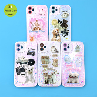 I 11 เคสขอบนิ่มกันเลนส์กล้อง ด้านหลังเจลกากเพชรพิมพ์ลายการ์ตูนน่ารัก