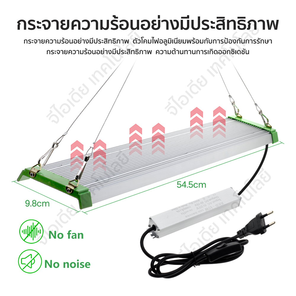 LEDไฟปลูกต้นไม้ Grow Light เต็มสเปกตรัม 850W 1500W LM281B รูปที่ 5