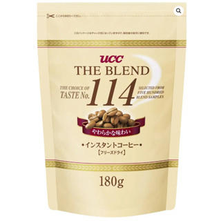 UCC The Blend Taste No.114 Instant Coffee 180g. ยูซีซี เดอะเบลนด์เทส กาแฟสำเร็จรูป No.114 180กรัม.