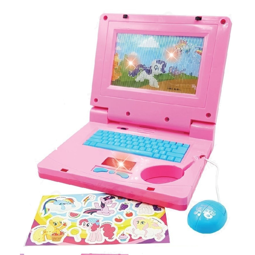 คอมพิวเตอร์เด็ก โพนี่ โน๊ตบุ๊คของเล่น มีเสียง มีไฟ หน้าจอภาพเคลื่อนที่ สีสันสดใส คละสี - รูปที่ 7