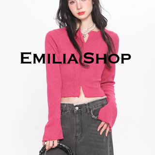 EMILIA SHOP เสื้อยืด เสื้อครอป เสื้อผ้าแฟชั่นผู้หญิง สไตล์เกาหลี 2023 ใหม่ A25K0EF