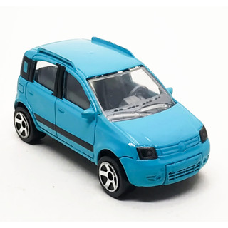 รถเหล็กมาจอเร็ต Majorette Fiat Panda 4x4 สีฟ้า ขนาด 1/64 ยาว 8 cm มือสอง #001