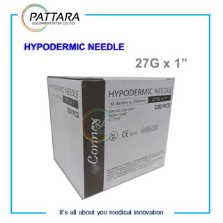 (พร้อมส่ง) CONNEX HYPODERMIC NEEDLE No. 27G x1" (ยกกล่อง)