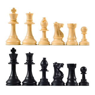 (ตัวแทนchessgo) 3 3/4" Solid Regulation Plastic Chess Pieces ตัวหมากรุกสากลพลาสติก(ตัวเบา)