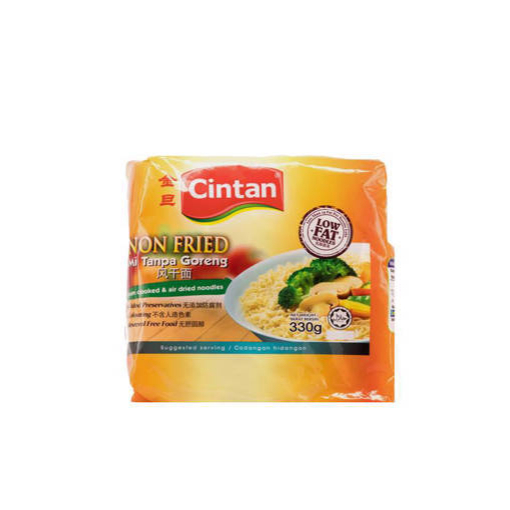 บะหมี่ Cintan ไม่ทอดน้ำมัน เจ สำหรับผัด (ฮาลาล )  Cintan Non-Fried Original Instant Noodle 金旦风干面 Mi 