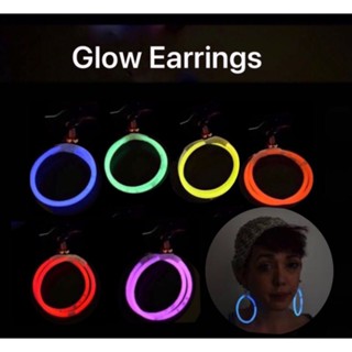 ต่างหูเรืองแสง ต่างหูนีออน  Glow Earrings (ราคา 1 คู่) 🇹🇭 พร้อมส่งจากไทย