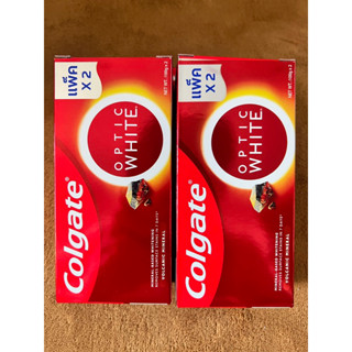 [ของแท้/พร้อมส่ง] Colgate Optic White Volcanic Mineral ยาสีฟัน คอลเกต ออฟติค ไวท์ แร่ธาตุภูเขาไฟ 100 กรัม​(100g.x2)