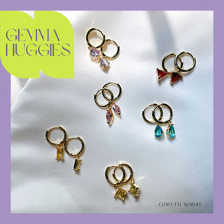 Confetti Sunday Gemma Huggies Earrings