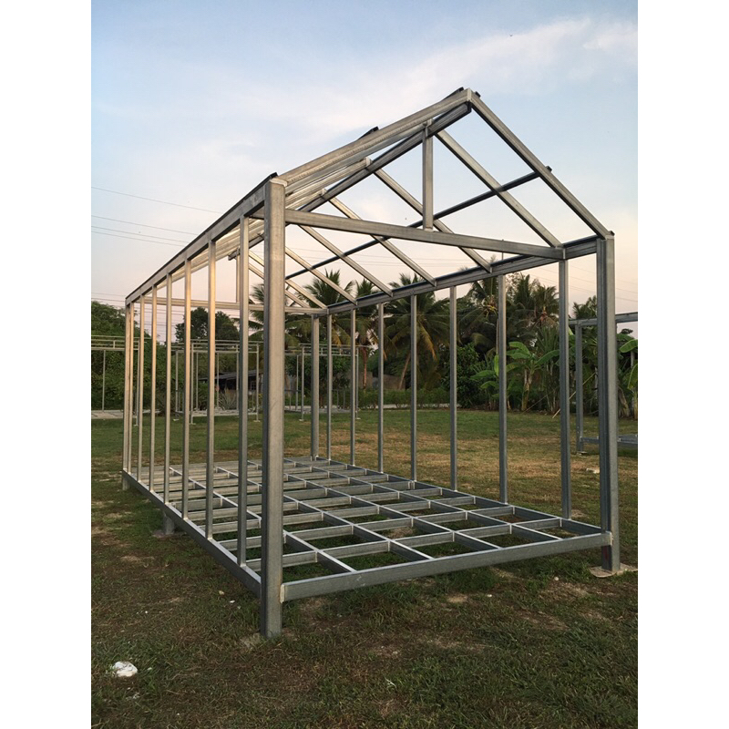 โครงสร้างเหล็ก บ้านน็อคดาวน์ 3x6 เมตร ทรงจั่ว-นอร์ดิก สไตล์ ประยุกต์