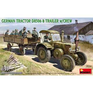 1/35 German Tractor  D8506 With Trailer &amp; Crew [MI 35314]