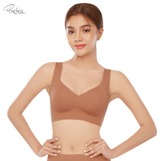 Presea  บราไร้โครง Refreshing Bra สีชาเย็น (Milk Tea) MA1515