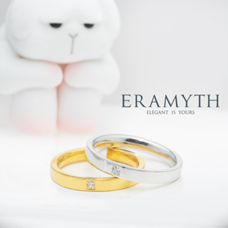 Eramyth jewelry: แหวนคู่ (Silver 925) ฝังเพชรสวิสCZ สี่เหลี่ยม คอลเลคชั่น น้องอ้วน รัหส SI-0263 (สินค้าพร้อมส่งจ้า)