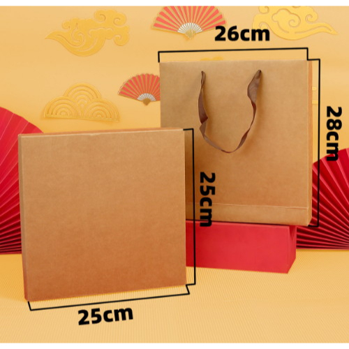 กล่องขนม  9 ช่อง กล่องคุ๊กกี้  กล่องขนมไหว้พระจันทร์ ขนมเปี๊ยะ ฝาครอบ+ถุงหิ้ว (MOON83) - รูปที่ 3