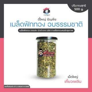 TEEYAI ตี๋ใหญ่ เมล็ดฟักทอง อบธรรมชาติ อบเนย เมล็ดฟักทองอบ pumpkin seed ถั่ว ธัญพืช ขนมทานเล่น 500 กรัม