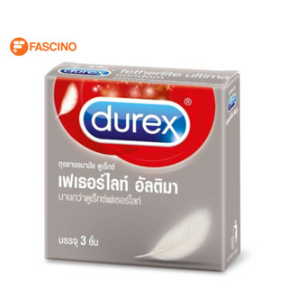 DUREX ถุงยางอนามัยดูเร็กซ์ เฟเธอร์ไลท์ อัลติมา ขนาด 52 มม.  3 ชิ้น/กล่อง