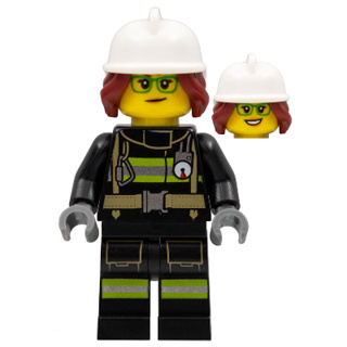 [ Minifigures ] มินิฟิก Lego - Fire Fighter Female : City Fire (cty1254, 60280) ราคา/ชิ้น