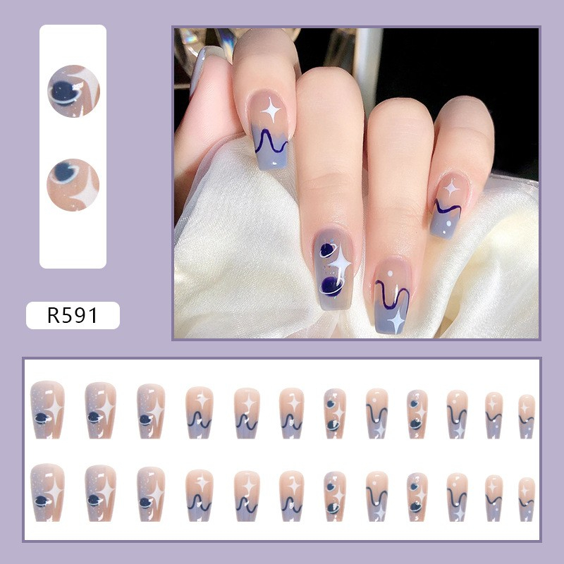 พร้อมส่ง เล็บปลอม [R591]เล็บปลอมกันน้ำ อุปกรณ์ทำเล็บ ถูกสุด พร้อมส่ยาง