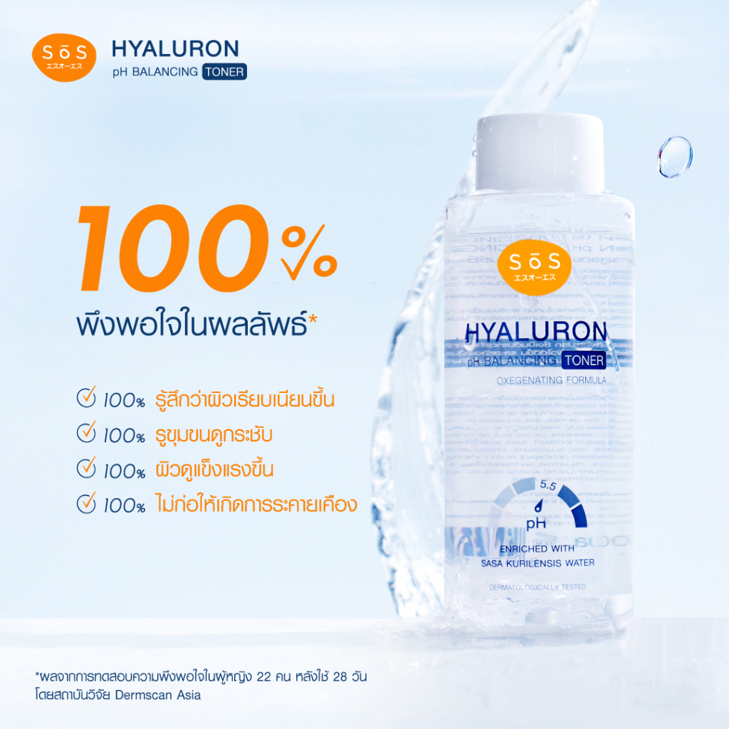 พร้อมส่ง💓| SOS Hyaluron pH Balancing Toner 50/300ml. เอะสึ โอ เอะสึ โทนเนอร์สูตรไฮยาลูรอน - รูปที่ 2