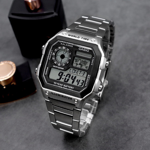 นาฬิกา Casio รุ่น AE-1200WHD-1A และ AE-1200WH นาฬิกาข้อมือผู้ชาย World time  -ของแท้ 100% ประกันศูนย์ CMG 1 ปี