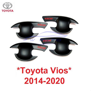 เบ้ารองมือเปิด Toyota Vios 2013 2014 - 2020 โตโยต้า วีออส เบ้ามือ ถ้วยมือเปิด เบ้ากันรอยประตู ถาดรองมือเปิดประตู