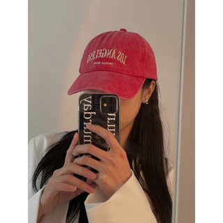 ส่งจากไทย❀หมวกเบสบอล หมวกกีฬาสี แก๊ป ปัก Los Angeles สีซีด cap สไตล์วินเทจใ มีปีก ปรับขนาดได้ มี 6 สี