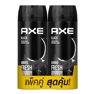 แอ๊กซ์ แบล็ค สเปรย์ระงับกลิ่นกาย 135 มล. (แพ็คคู่) AXE SPRAY BLACK 35 ML. (TWIN PACK)