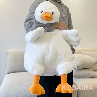 KODAIRA🐥🐥 ตุ๊กตาเป็ด แบบนิ่ม สีขาว ขนาดใหญ่ ขนาด 45 ซม. สําหรับบ้าน ห้องเด็กเล็ก