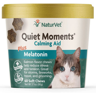 NaturVet Quiet Moments Calming Aid (แมว) อาหารเสริม ลดเครียดแมว อารมณ์สมดุล สกัดจากธรรมชาติ