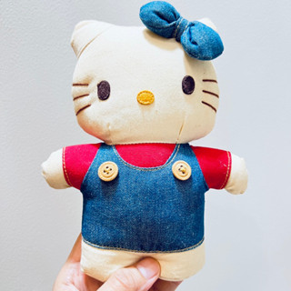 #ตุ๊กตา เฮลโหล คิตตี้ #ผ้ายีนส์  #ขนาด8นิ้ว สภาพสมบูรณ์ #Sanrio #ปีเก่า หายาก #ราคาในเนทสูงมาก Hello Kitty #Eikoh #Denim