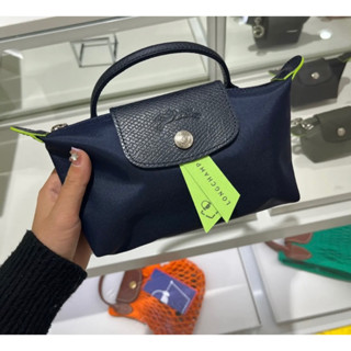 Longchamp le pliage mini pouch สีMarine💙 ของแท้💯