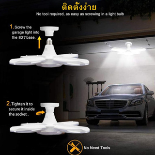 หลอดไฟ LED ทรงใบพัด พับเก็บได้ ปรับมุมโคมไฟได้ ประหยัดพลังงานไฟ