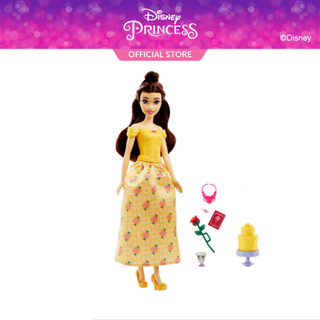 Disney Princess Belle Fashion Doll With Chip Figure And Accessories ดิสนีย์ ปริ้นเซส เจ้าหญิงเบลล์กับชิปพร้อมแอกเซสซอรี่  HNJ05