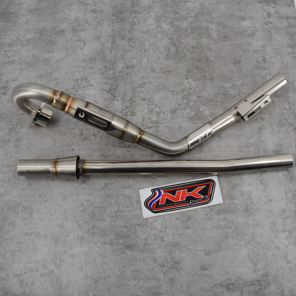 คอท่อพร้อมใส้ CT125 ( Gen 1 ) Nkracing วัสดุสแตนเลส ช่วยระบายความร้อน – โปรปัง
