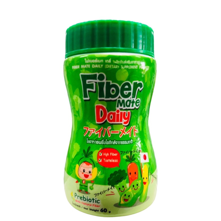 Fiber Mate Daily ใยอาหารพรีไบโอติกธรรมชาติ Fibermate [ชื่อเดิม Fiber mate Kiddy] ไฟเบอร์เมท  60 g