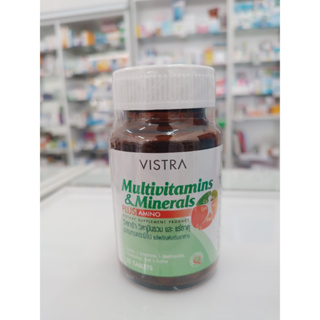 VISTRA Multivitamins &amp; Minerals + AMINO ACID เกลือแร่ multivitamin 30 เม็ด