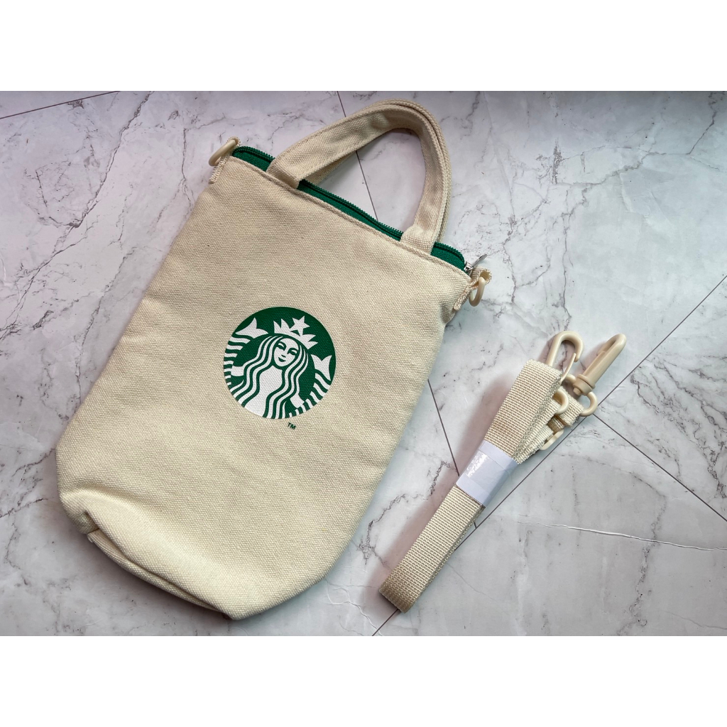 Starbucks Japan 2023 summer cotton Cooling Bag Bottle Shoulder Bag กระเป๋าเก็บความเย็น ตัวใหม่ล่าสุด ทรงนี้หายากมาก
