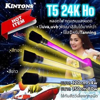 หลอดไฟกันน้ำ Chaning T5 Ho (Hi watt) หลอดแดด sunrise tanning lamp ประสิทธิภาพทดแทน แสงแดด ใช้ได้กับพืช และสัตว์ทุกชนิด