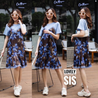 🌈🌿🌸🌺🌼💙🤎🇰🇷 Cotton Patch Floral Silk Dress